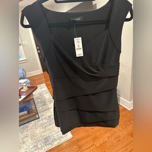 White House Black Market Black Sleeveless Blouse